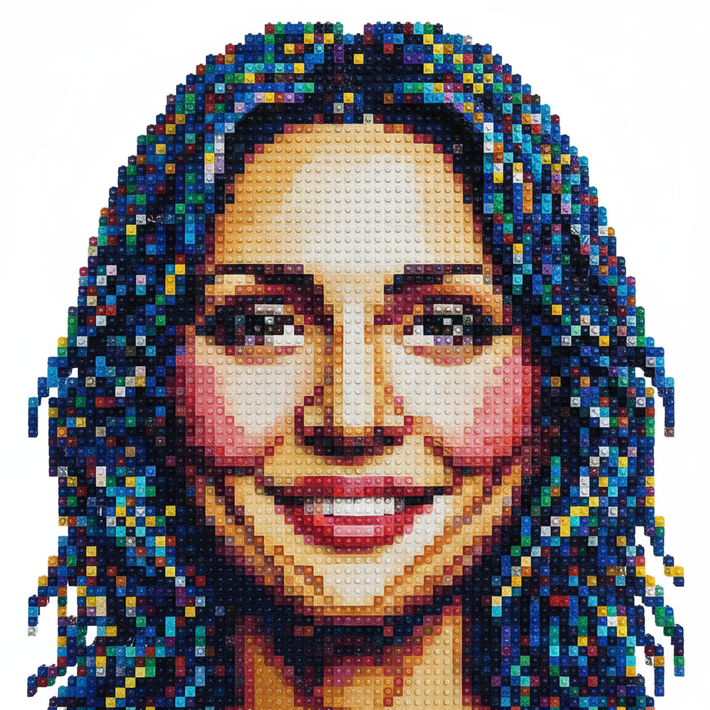 Retrato en bloques